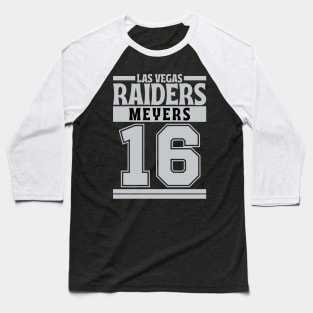 Las Vegas Raiders Meyers 16 Edition 3 Baseball T-Shirt